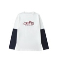 layered-look preppy long-sleeve T-shirt