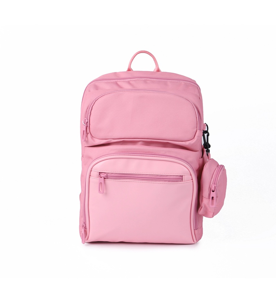 marshmallow pink spine-support backpack