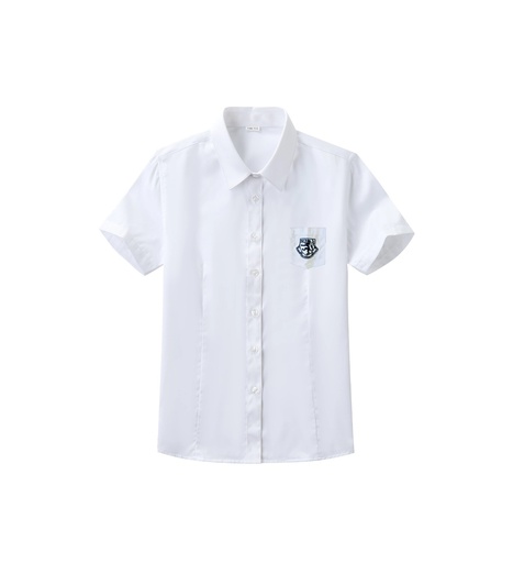 Women's White Short-Sleeve Shirt