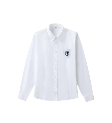 Women's White Long-Sleeve Shirt